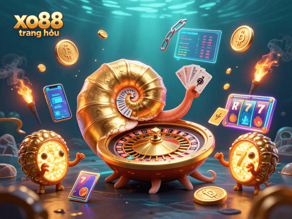 Engage with xo88 trang chủ by spinning the nautilus roulette wheel in this vibrant casino scene
