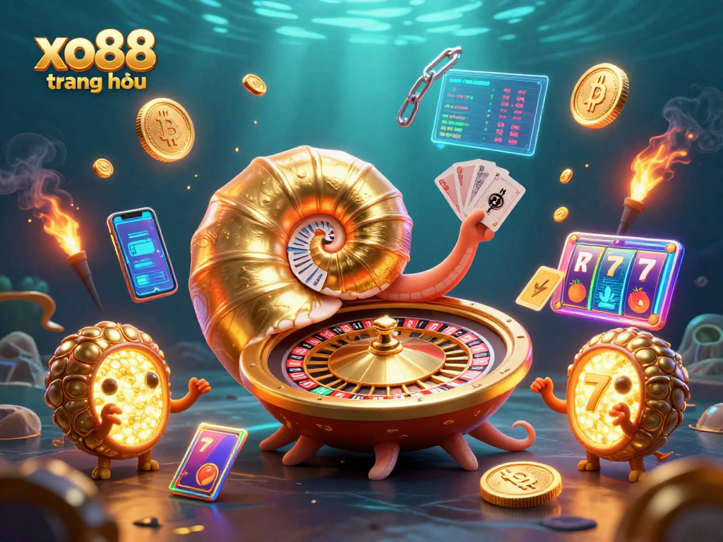 Engage with xo88 trang chủ by spinning the nautilus roulette wheel in this vibrant casino scene