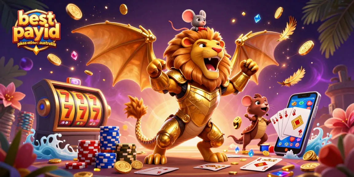Engage with the best payid pokes online in australia through vibrant 3D casino illustration featuring dynamic gameplay elements.